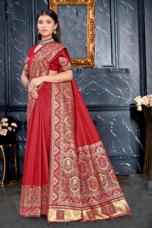 Shingarika – Maroon Masterpiece in Silk with Paisley Narratives